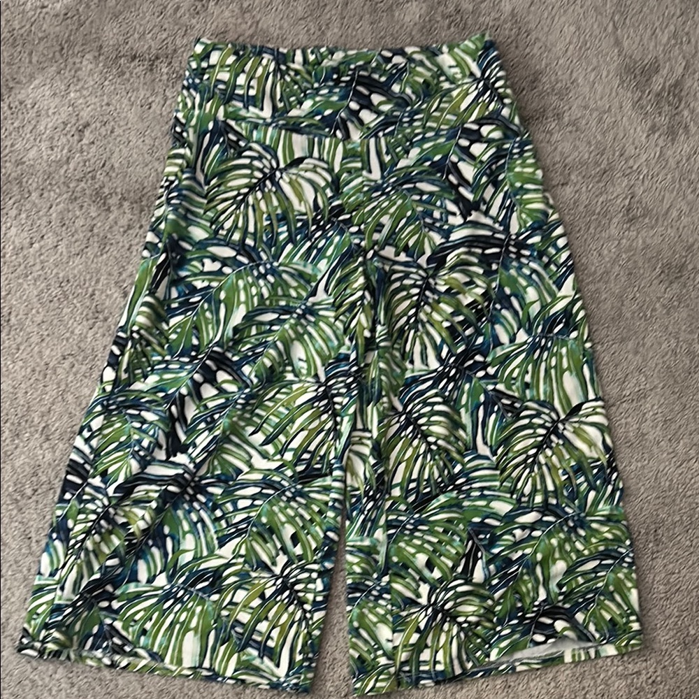 J Jill Wearever Collection Wide Leg Crop Capri Pants XSP XS Petite